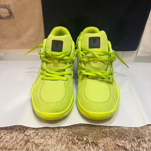 MCM Neon Yellow Geometric Sneakers - Picture 3 of 9